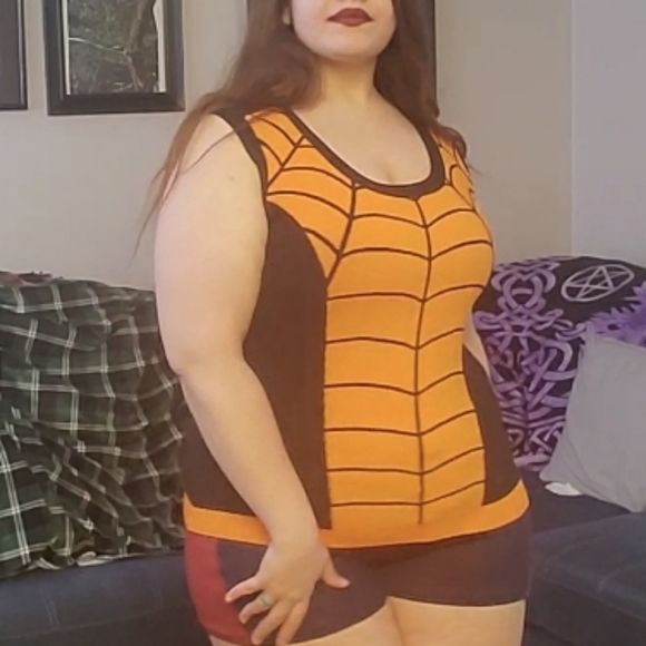 Spooky Spiderweb Shell Genuine Rare Retired Elhoffer Design Knit Top - Picture 9 of 11